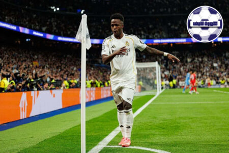 فينيسيوس جونيور يحتفل بهدفه الحاسم لريال مدريد ضد بنفيكا في دوري أبطال أوروبا