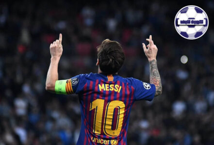 خوان لابورتا رئيس برشلونة يتحدث في مؤتمر صحفي عن ليونيل ميسي