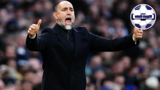 المدرب إيجور تودور غاضبًا على خط التماس خلال مباراة توتنهام وفولهام